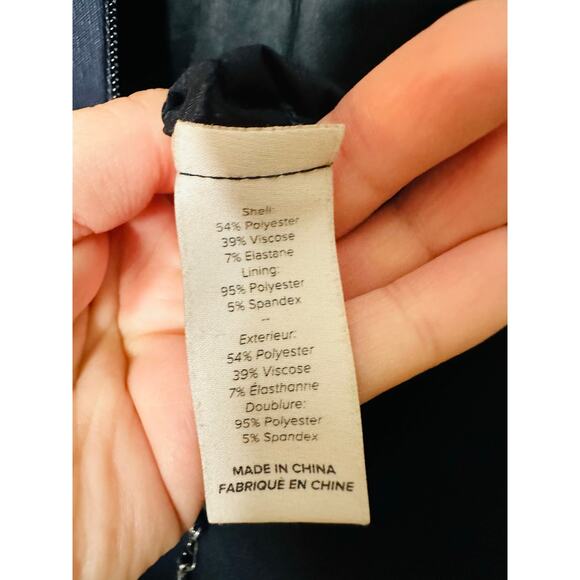 CINQ A SEPT Women's Navy Orange Floral Embroidered Side Slit Lexi Dress Size 8 - Picture 15 of 16